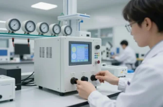 A modern, well-lit laboratory with scientists working on humidity and temperature control equipment. Focus on sensors, data displays, and climate control systems. The scene should convey precision and technological advancement.